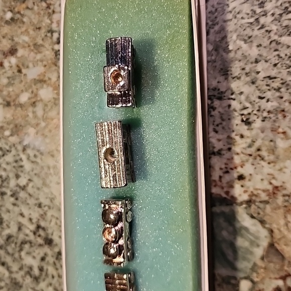 Silver Plated Railroad Car Birthday Candle Holders by Lunt - Picture 6 of 9